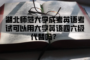 湖北师范大学成考英语考试可以用大学英语四六级代替吗？