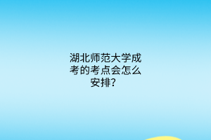 湖北师范大学成考的考点会怎么安排？